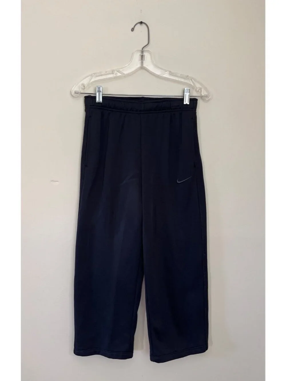 Nike Boys XLarge Black Therma-Fit Activewear Pants Logo Pockets Drawstring